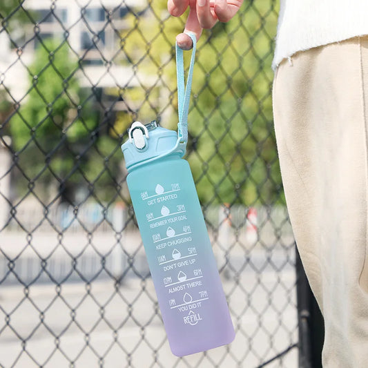 900ML Water Bottle With Straw Sport Water Bottle